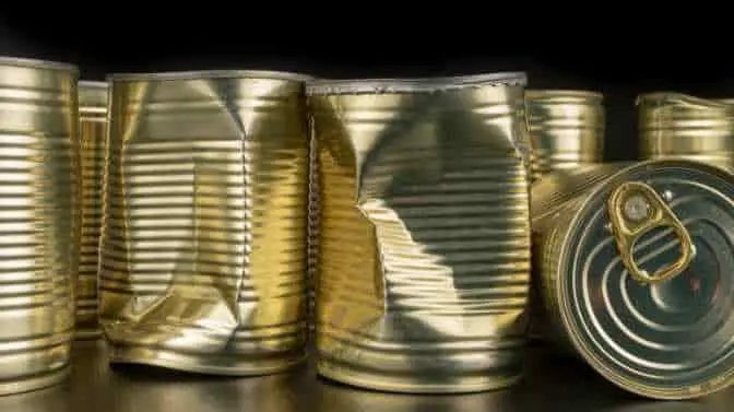 can you use dented cat food cans